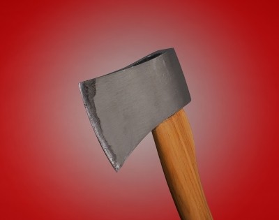 Axe-On-Red-Background