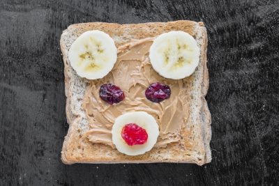 Peanut-Butter-Raisin-Banana-On-Bread