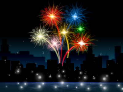 red-yellow-blue-green-pink-fireworks