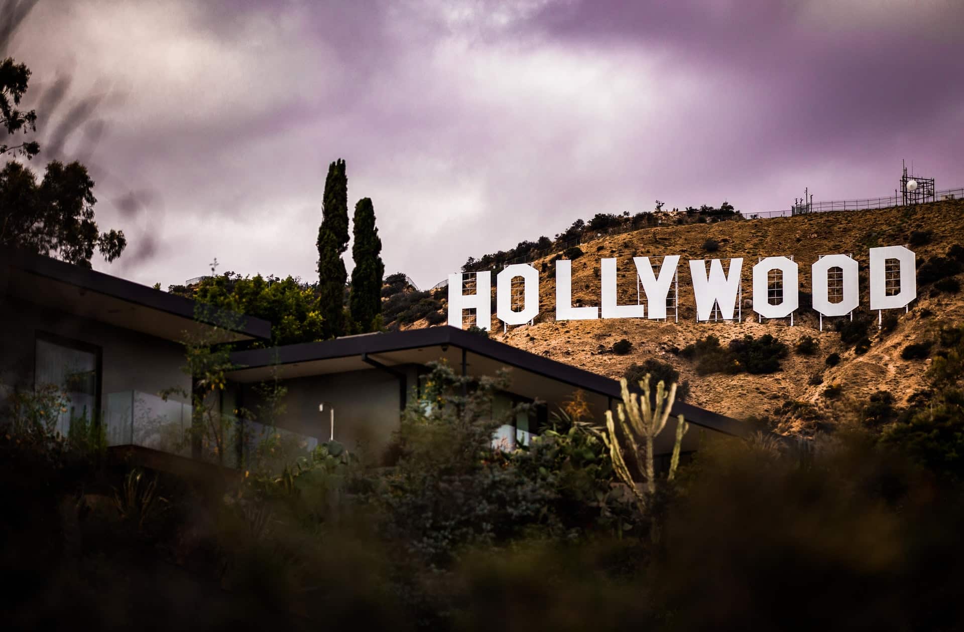 Hollywood sign on a hill