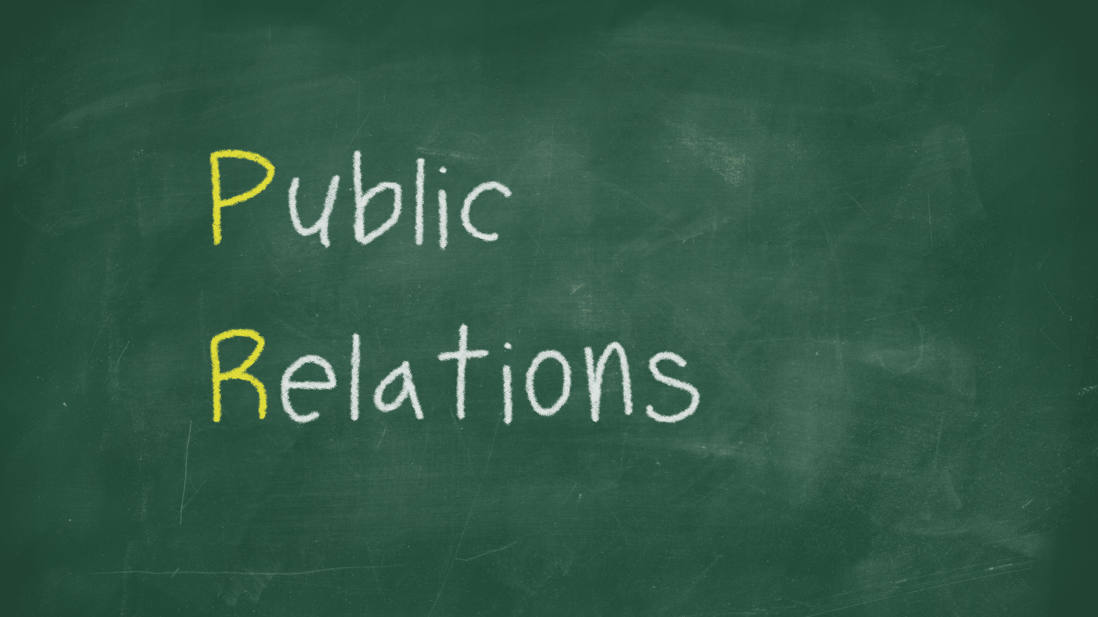 3 Major Differences Between Traditional Pr And Crisis Pr - Public Relations Handwritten On School Blackboard